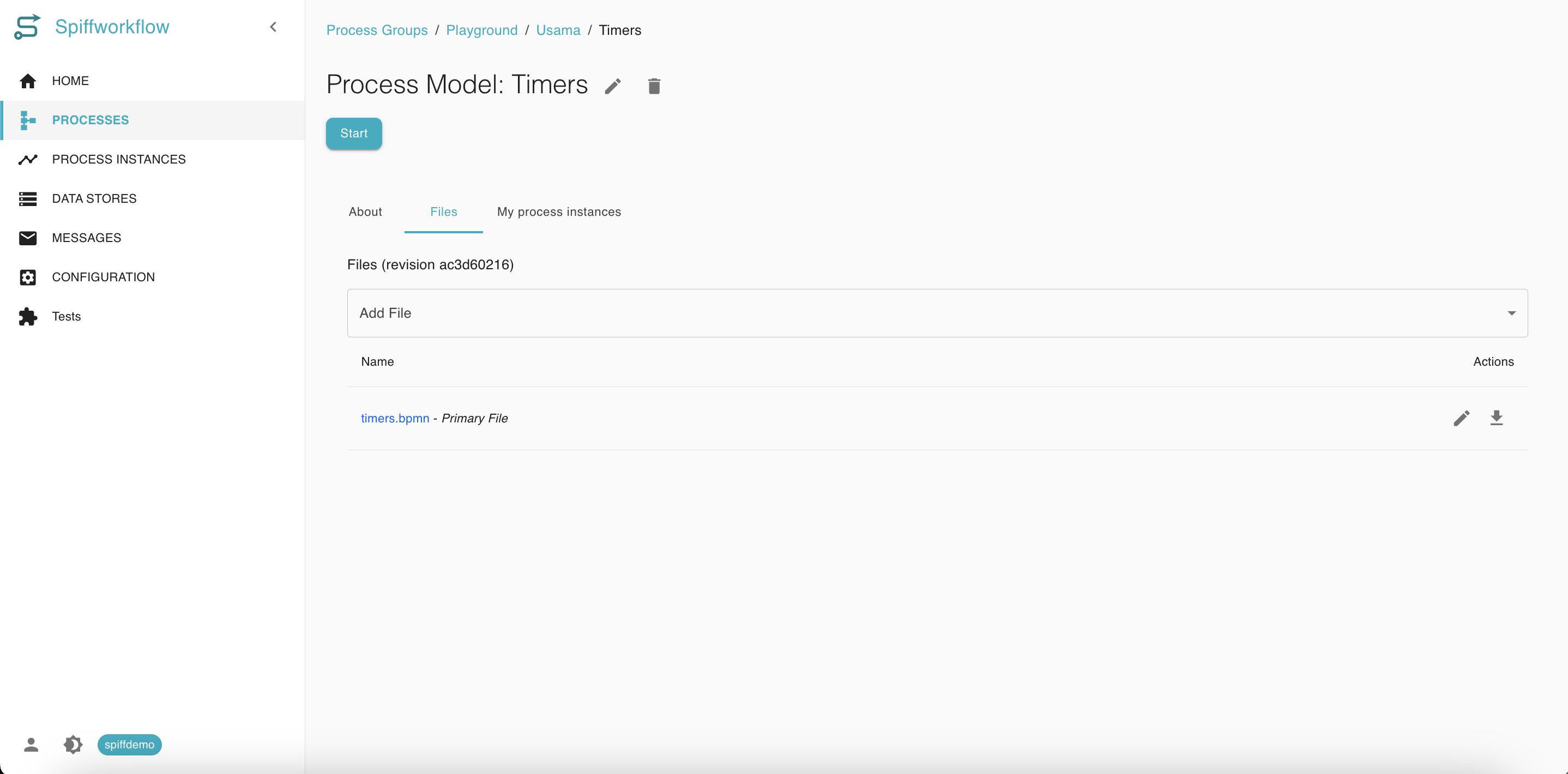 Process Model Page