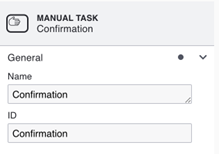 Manual task configuration with ID