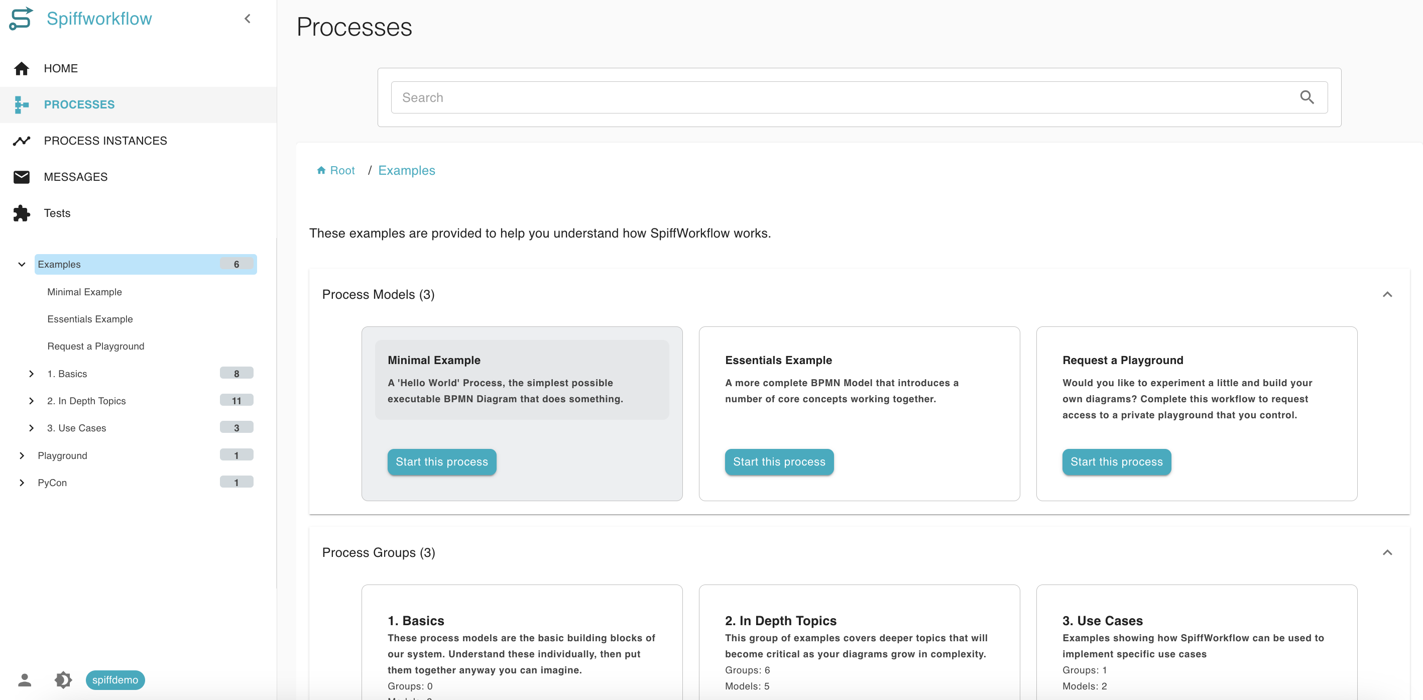 Built-in examples