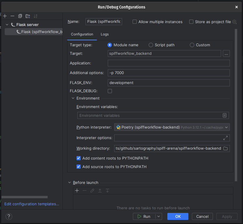 PyCharm Run Configuration